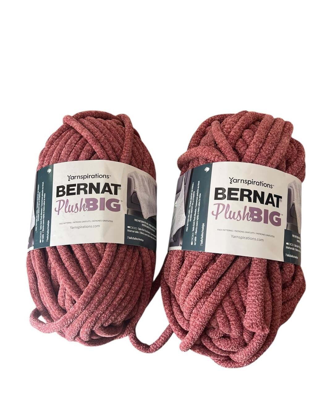 Bernat Plush Big Jumbo Yarn in Brick, 2 Skeins